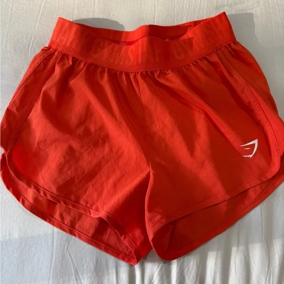 Gymshark Women's Bright Red Athletic Shorts - Picture 1 of 3